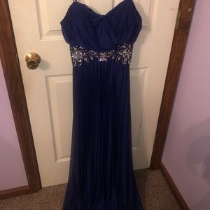 purple/blue prom dress
